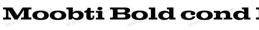 Moobti Bold cond Bol字体转换